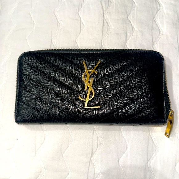 Saint Laurent caviar leather wallet - Picture 1 of 3